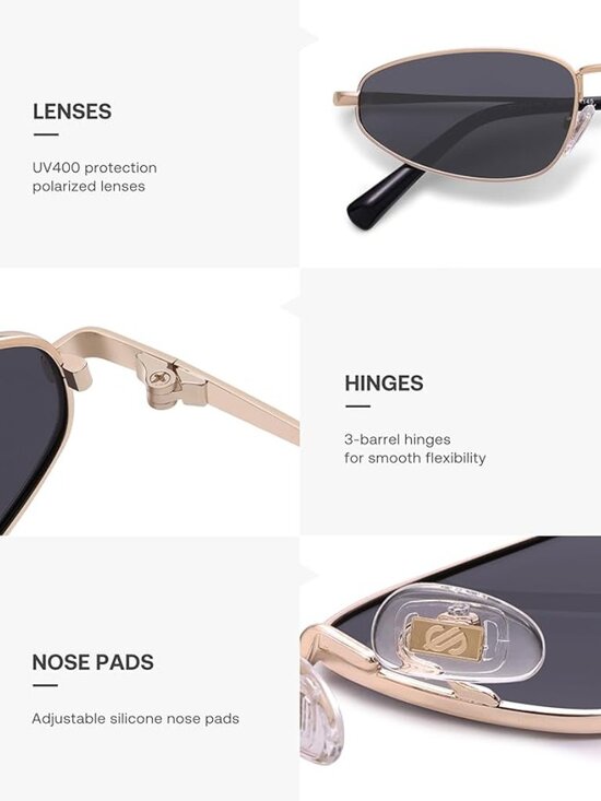 Trendy Small Oval Polarized Sunglasses main image 5